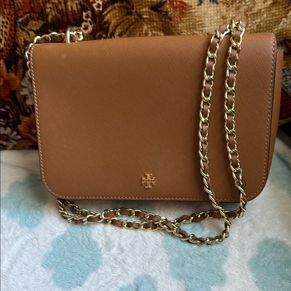 Tory Burch Tan Leather Crossbody Bag